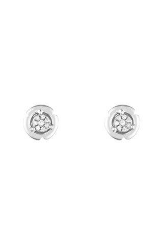 Puces Round & Round Or blanc et diamants