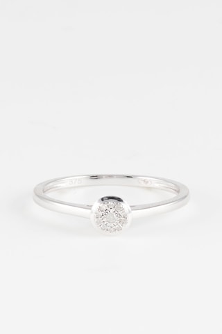 Anel Ava 
Ouro branco e diamantes