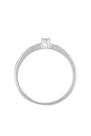 Anel solitário Toi mon amour Ouro branco e diamantes
