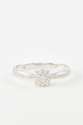 Anel 
Ouro branco e diamantes