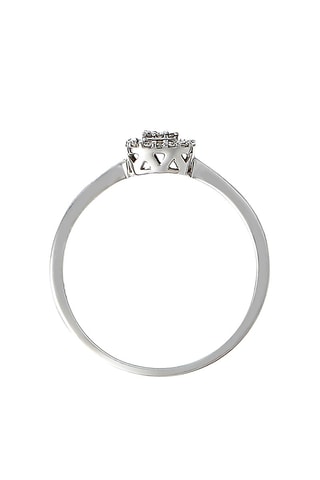 Anel Love squared Ouro branco e diamantes