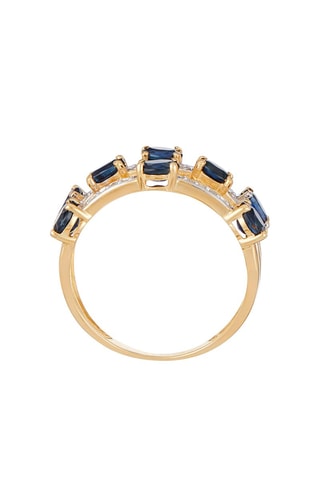 Bague Siam  Or jaune, diamants et saphirs