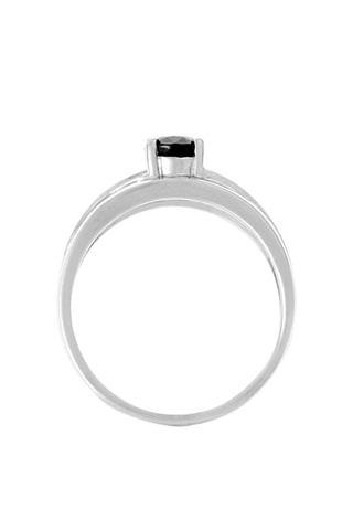 Bague Cayenne - Or blanc, diamants et saphir