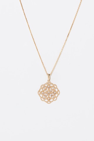 Pendentif Dentelle Or jaune et diamants