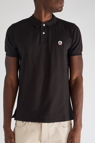 Polo droit en coton biologique Marbella - Noir