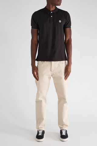 Polo droit en coton biologique Marbella - Noir