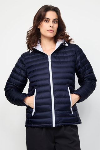 Blusão reversível Vienne - Branco e azul-marinho