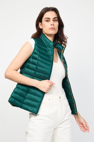 Colete acolchoado Seda - Verde-escuro