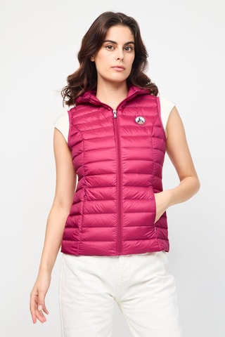 Colete acolchoado com capuz Mali - Rosa