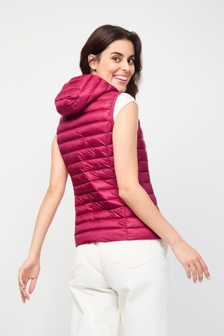 Colete acolchoado com capuz Mali - Rosa