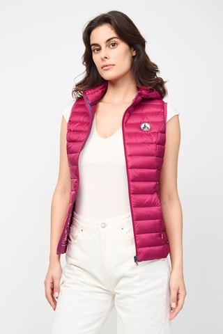 Colete acolchoado com capuz Mali - Rosa