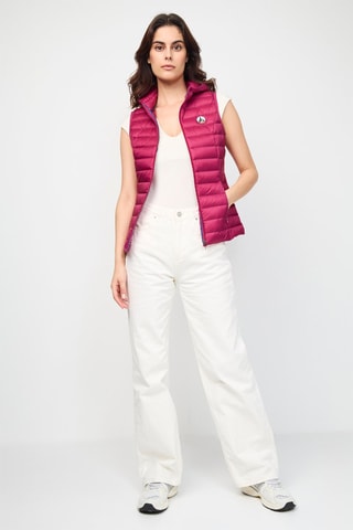 Colete acolchoado com capuz Mali - Rosa