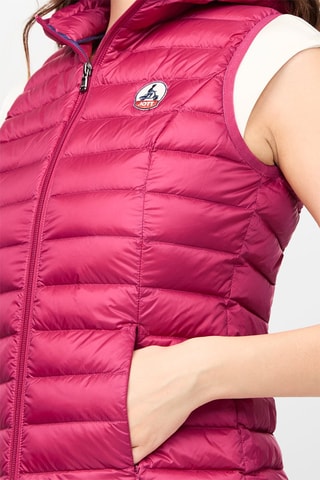 Colete acolchoado com capuz Mali - Rosa