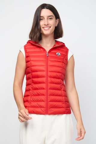 Colete acolchoado com capuz Mali - Vermelho