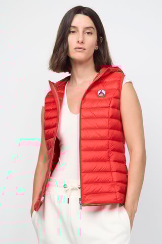Colete acolchoado com capuz Mali - Vermelho