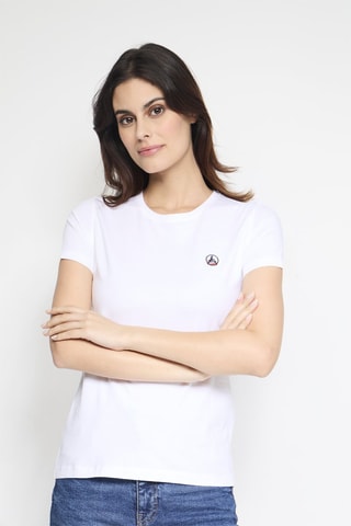 T-shirt droit en coton biologique Rosas - Blanc