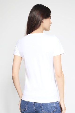 T-shirt droit en coton biologique Rosas - Blanc
