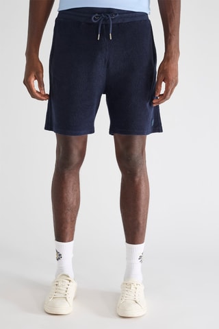 Short ample en velours Sebastian - Bleu marine