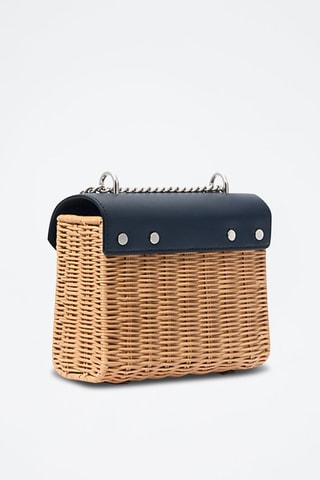 Schoudertas Blauw en Bruin