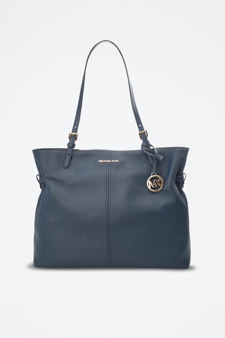 Leren Shopper - Marineblauw
