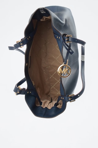 Leren Shopper - Marineblauw