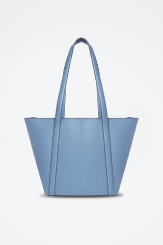 Leren Shopper - Blauw