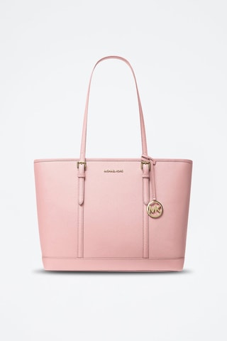 Leren Shopper - Poederroze