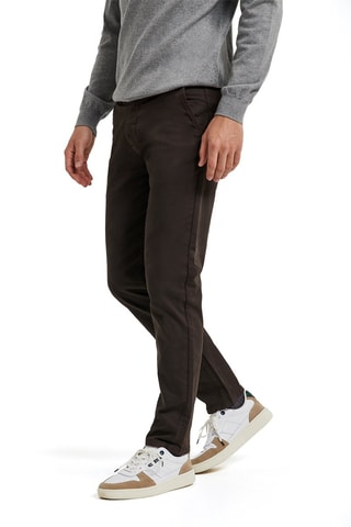 Pantalon droit Marron foncé