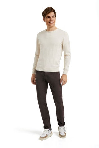 Pantalon slim Marron foncé