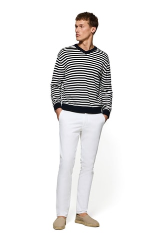 Pull - Bleu marine et blanc