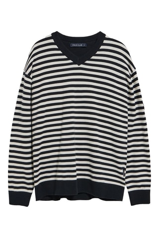 Pull - Bleu marine et blanc