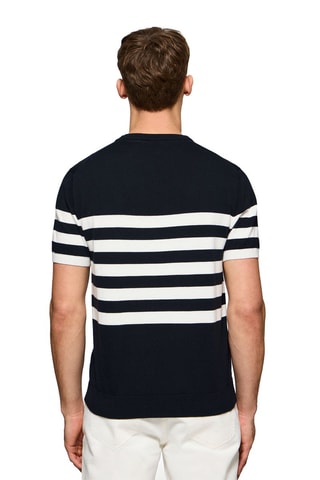 Pull - Bleu marine et blanc