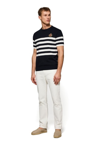 Pull - Bleu marine et blanc