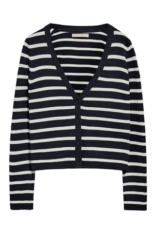 Gilet slim - Bleu marine et blanc