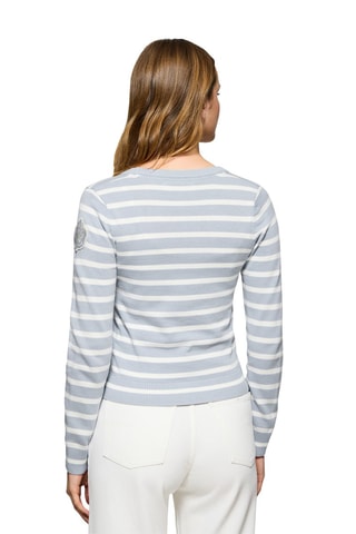Gilet slim - Bleu clair et blanc