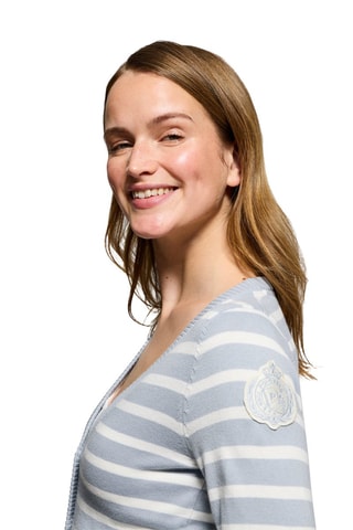 Gilet slim - Bleu clair et blanc