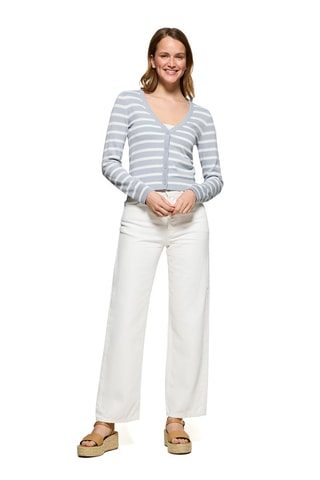 Gilet slim - Bleu clair et blanc