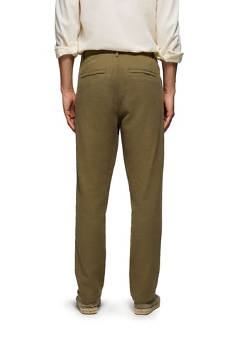 Pantalon relaxed en lin - Kaki
