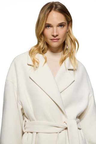 Manteau oversize en laine - Ecru