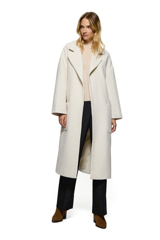 Manteau oversize en laine - Ecru