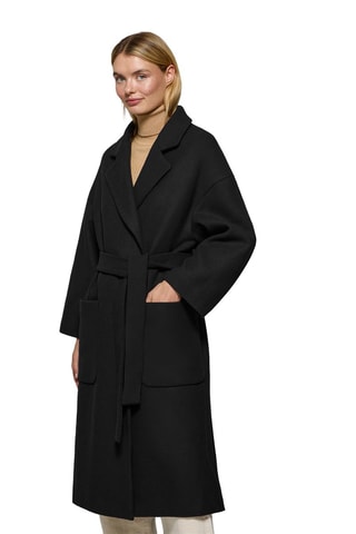 Manteau oversize en laine - Noir