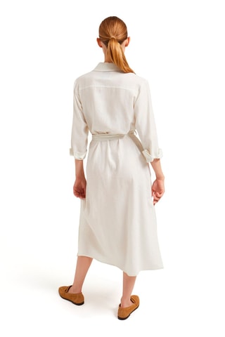 Robe chemise en lin - Blanc