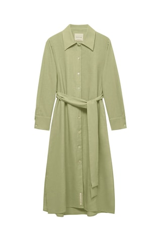 Robe chemise en lin - Vert