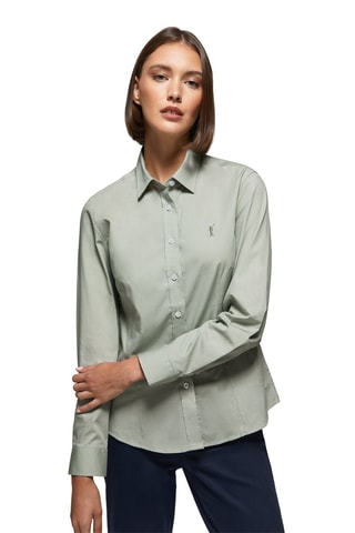 Chemisier slim - Vert jade