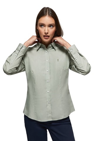 Chemisier slim - Vert jade