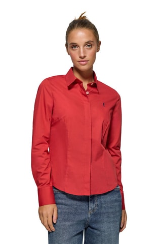 Chemisier slim - Rouge