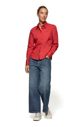 Chemisier slim - Rouge