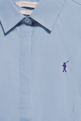 2 chemises slim - Blanc et bleu