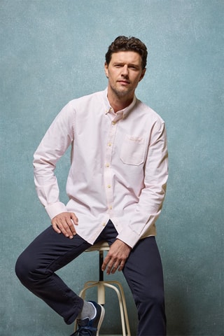 Chemise regular - Orange et blanc