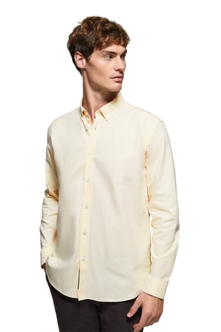 Chemise regular - Jaune